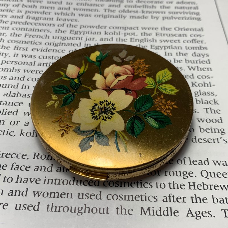 Vintage 英国 花草粉饼盒 - 其他 - 其他金属 