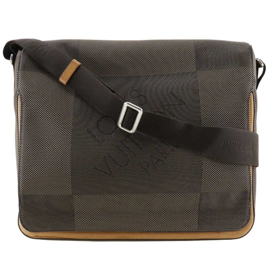 【日本直送】路易威登 LOUIS VUITTON Messager 肩背包 M93030 Damier Geant 帆布 棕褐色 男士【二手】 - 侧背包/斜挎包 - 人造皮革 咖啡色