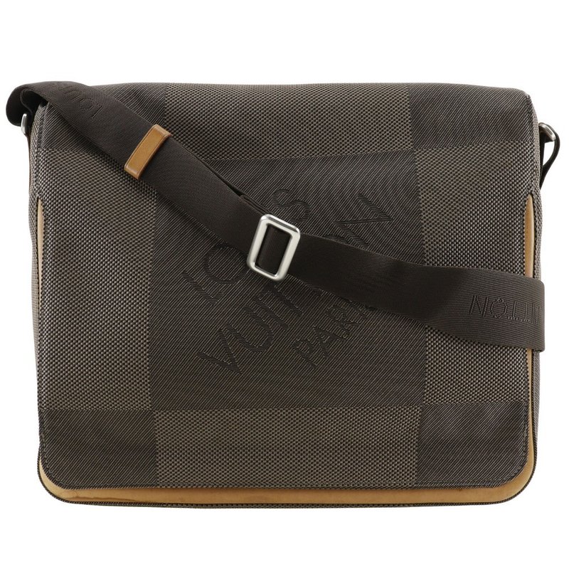 【日本直送】路易威登 LOUIS VUITTON Messager 肩背包 M93030 Damier Geant 帆布 棕褐色 男士【二手】 - 侧背包/斜挎包 - 人造皮革 咖啡色