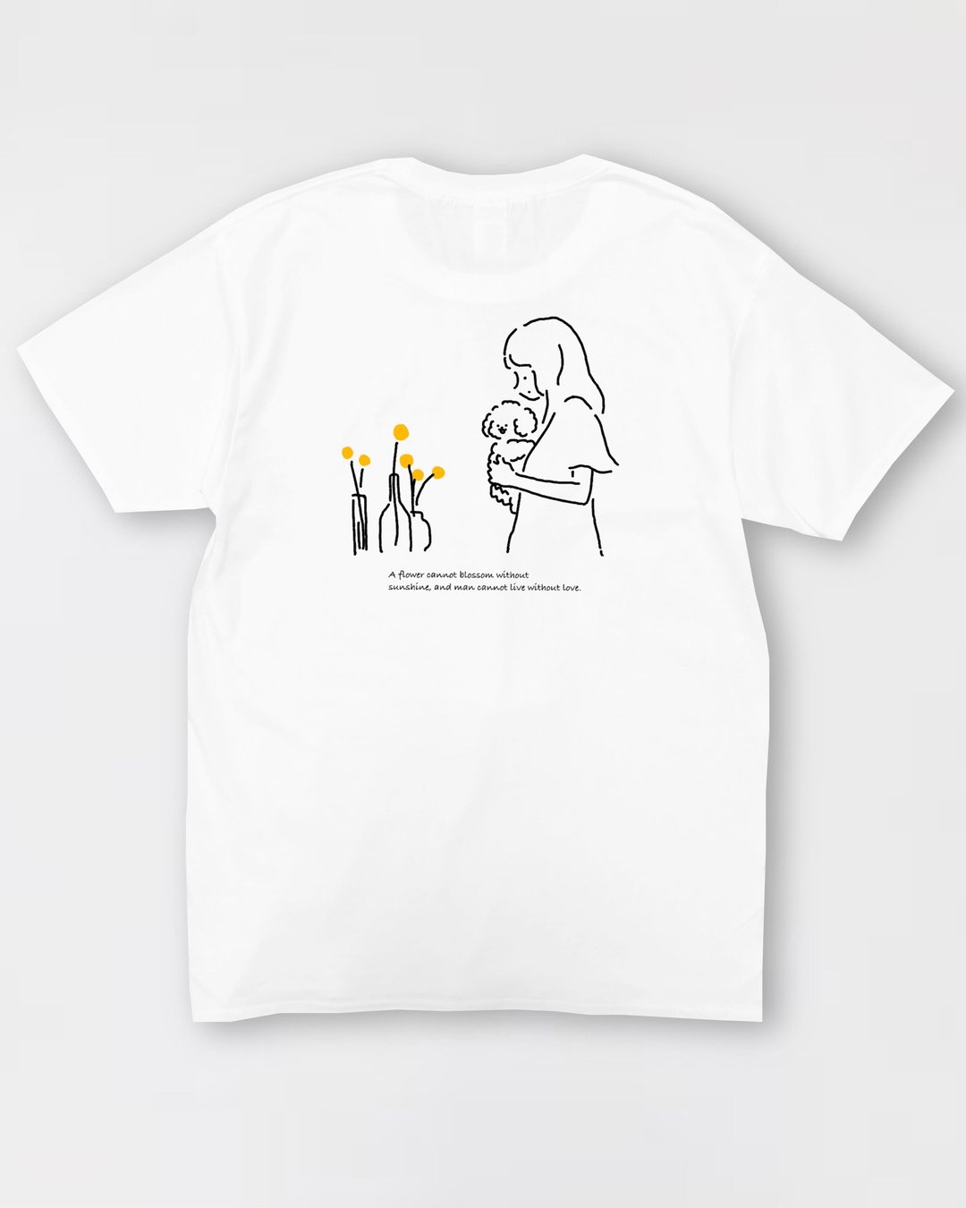Muck with flowers t-shirt - 女装 T 恤 - 棉 白色