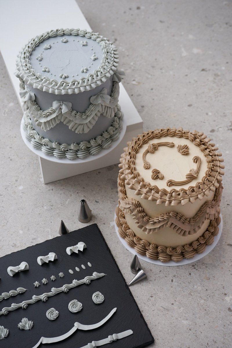 【装饰课程】奶油霜蛋糕 复古挤花 - 美食 - 其他材质 