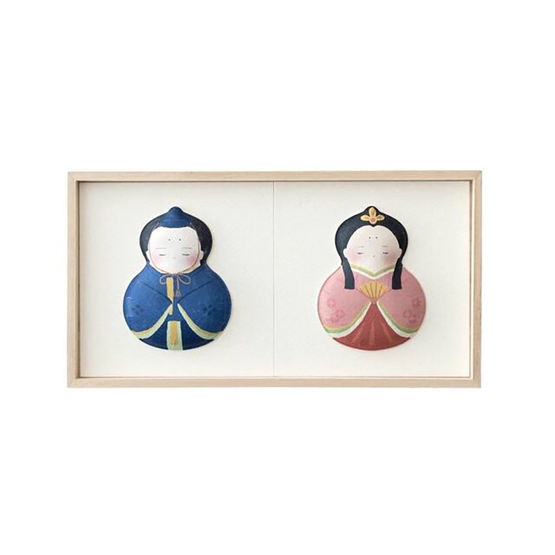 Washi Wall Decoration - Fukura, 2 kinds of Hina dolls - 墙贴/壁贴 - 纸 