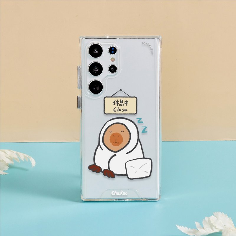 查高插画水豚社畜日常防摔透明SAMSUNG手机壳 - 休息中 - 手机壳/手机套 - 塑料 多色