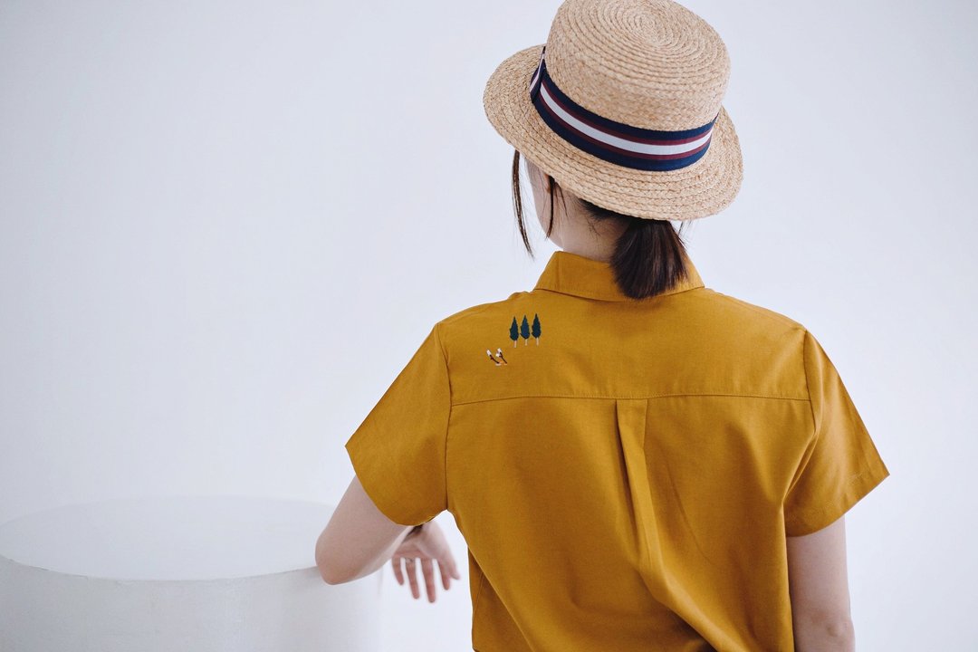 Camping Shirt 衬衫尺码S和M黄色 yellow - 女装衬衫 - 棉 黄色