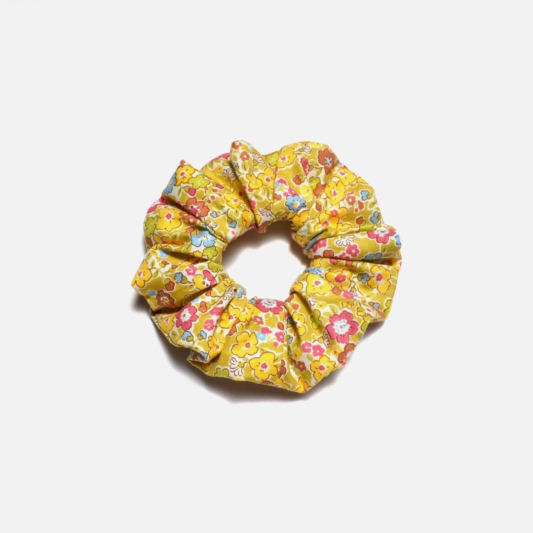 小黄花发圈 大肠发圈 发束 甜甜圈 大肠圈 手作 质感 - 发饰 - 棉 黄色