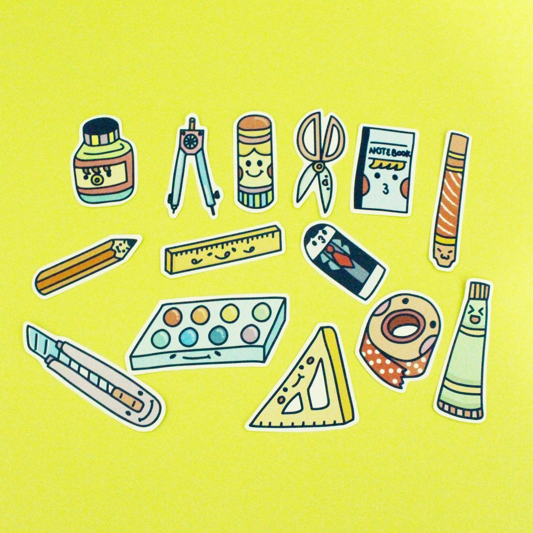 一起当个文具控 / 贴纸包 - 贴纸 - 纸 