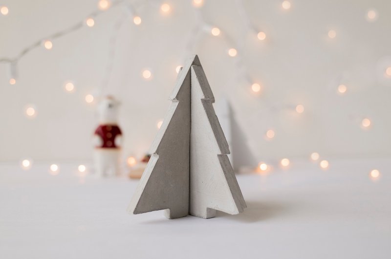 无所视室│水泥立体小树 白/灰 - 摆饰 - 水泥 白色