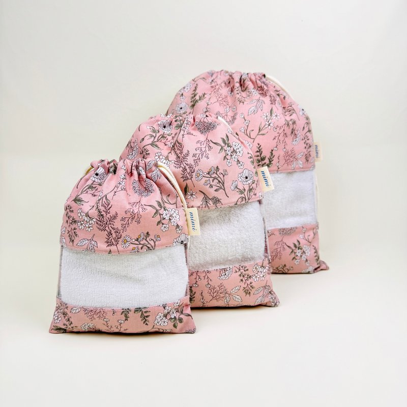Floral 花朵 束口袋 束口包 - 束口袋双肩包 - 棉．麻 多色