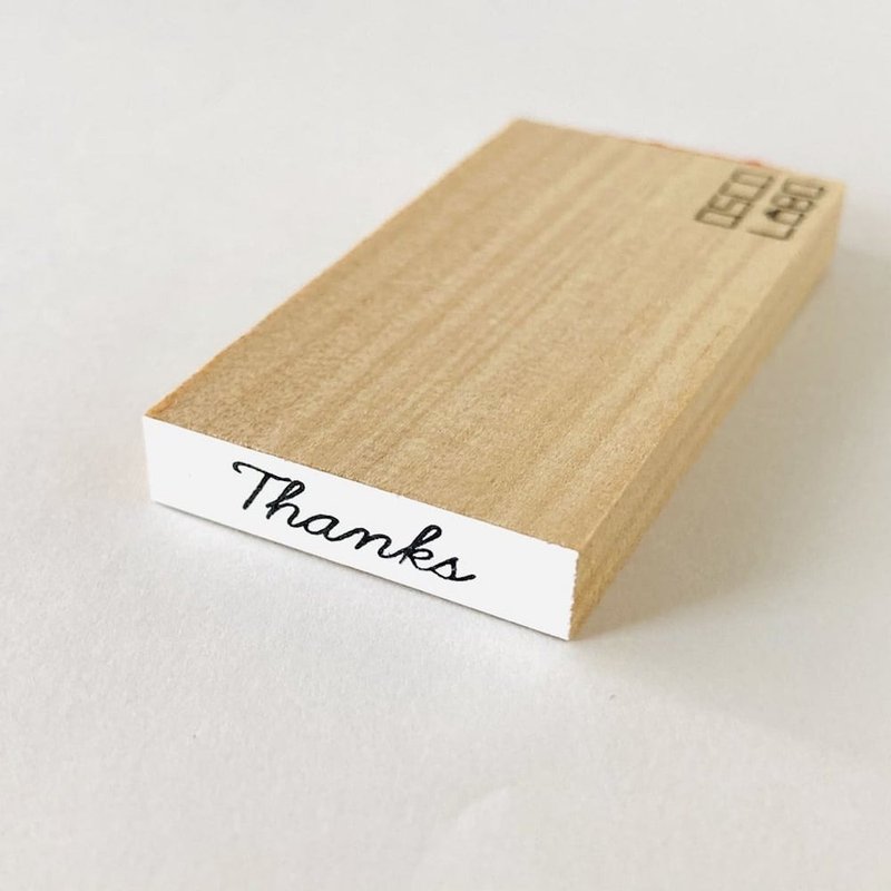 细字消息印章 Thanks (草写体)【谢谢 (草写)】 - 印章/印台 - 橡胶 