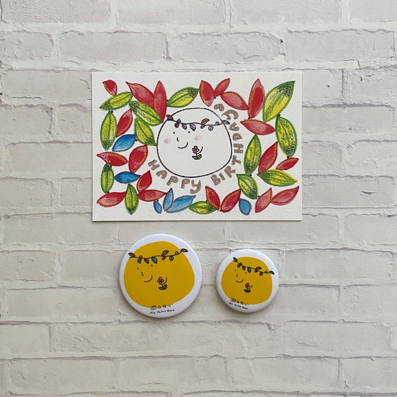+润在我心+手绘风疗愈小物套组-Happy Moon/月亮/可爱/文具/生日 - 卡片/明信片 - 其他材质 