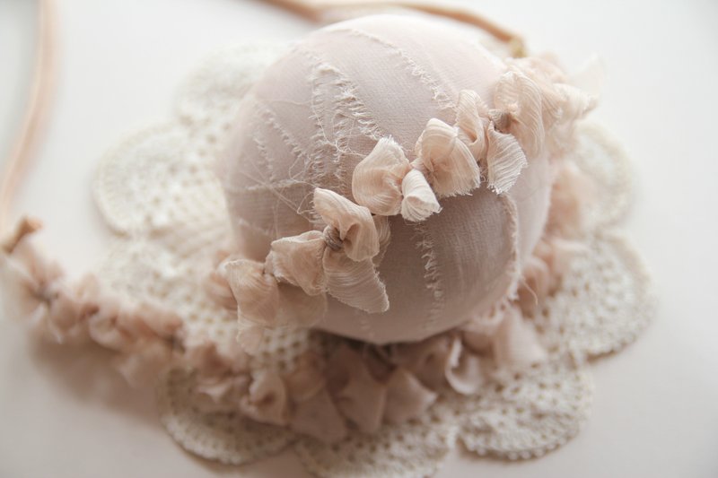 婴儿头带 宝宝头带 婴儿头饰 头饰 弥月礼物 弥月头饰 百日宴头饰 - 婴儿帽/发带 - 棉．麻 卡其色