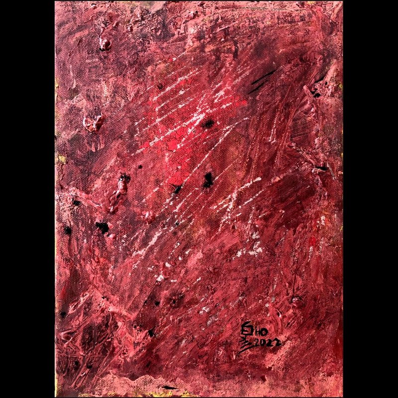 压克力画作 - 冲动 - 海报/装饰画/版画 - 棉．麻 红色