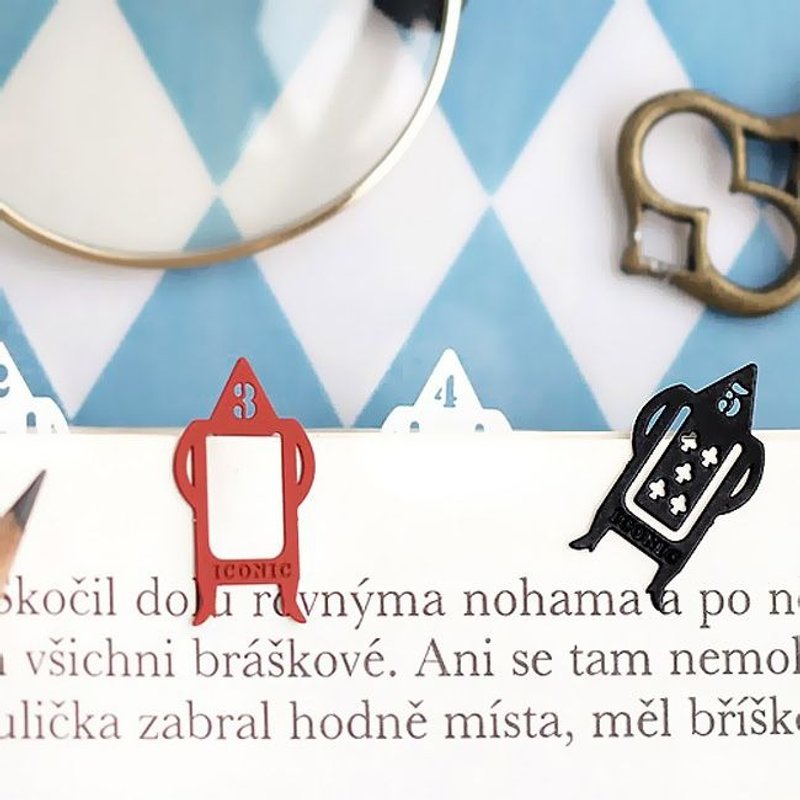 iconic 手帐好朋友-童话金属书签组V4-爱丽丝,ICO85737 - 书签 - 其他金属 红色