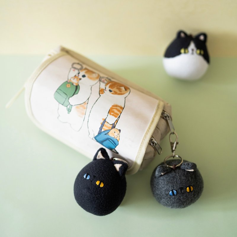 手工制猫公仔钥匙圈 - 钥匙链/钥匙包 - 其他材质 多色