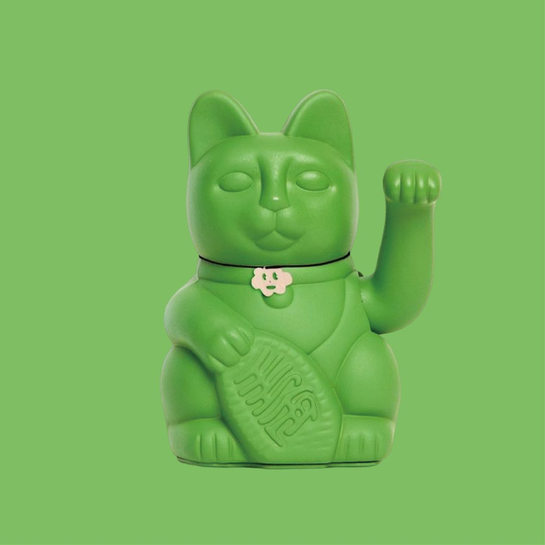 【Diminuto Cielo 招财猫】 Tiny Sky 幸运招财猫 - 浩克绿 18CM - 玩偶/公仔 - 其他材质 绿色