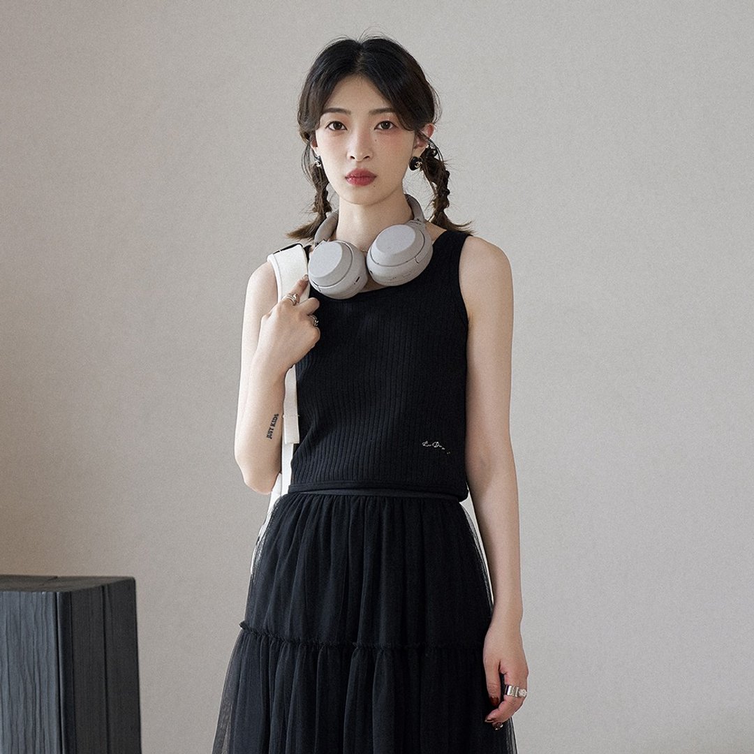 坑条肌理吊带针织背心|背心|三色|夏秋款|Sora-1264 - 女装背心 - 棉．麻 多色