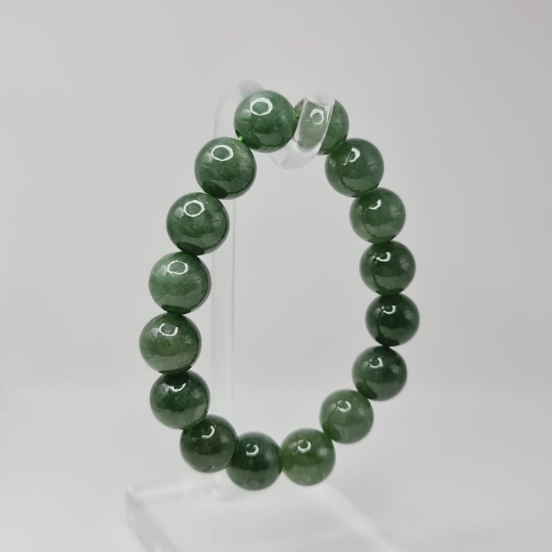 湖水绿大卡珠串 | 天然缅甸玉A货翡翠 - 手链/手环 - 玉石 