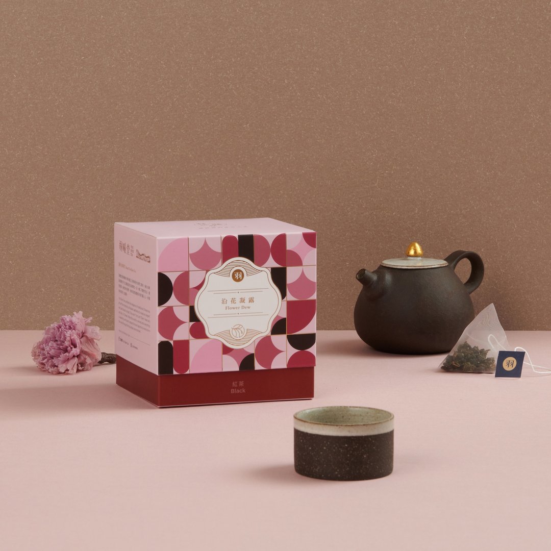羽曦堂-沿花凝露(蜜香红乌龙)三角立体原叶茶包 15入 - 茶 - 新鲜食材 粉红色