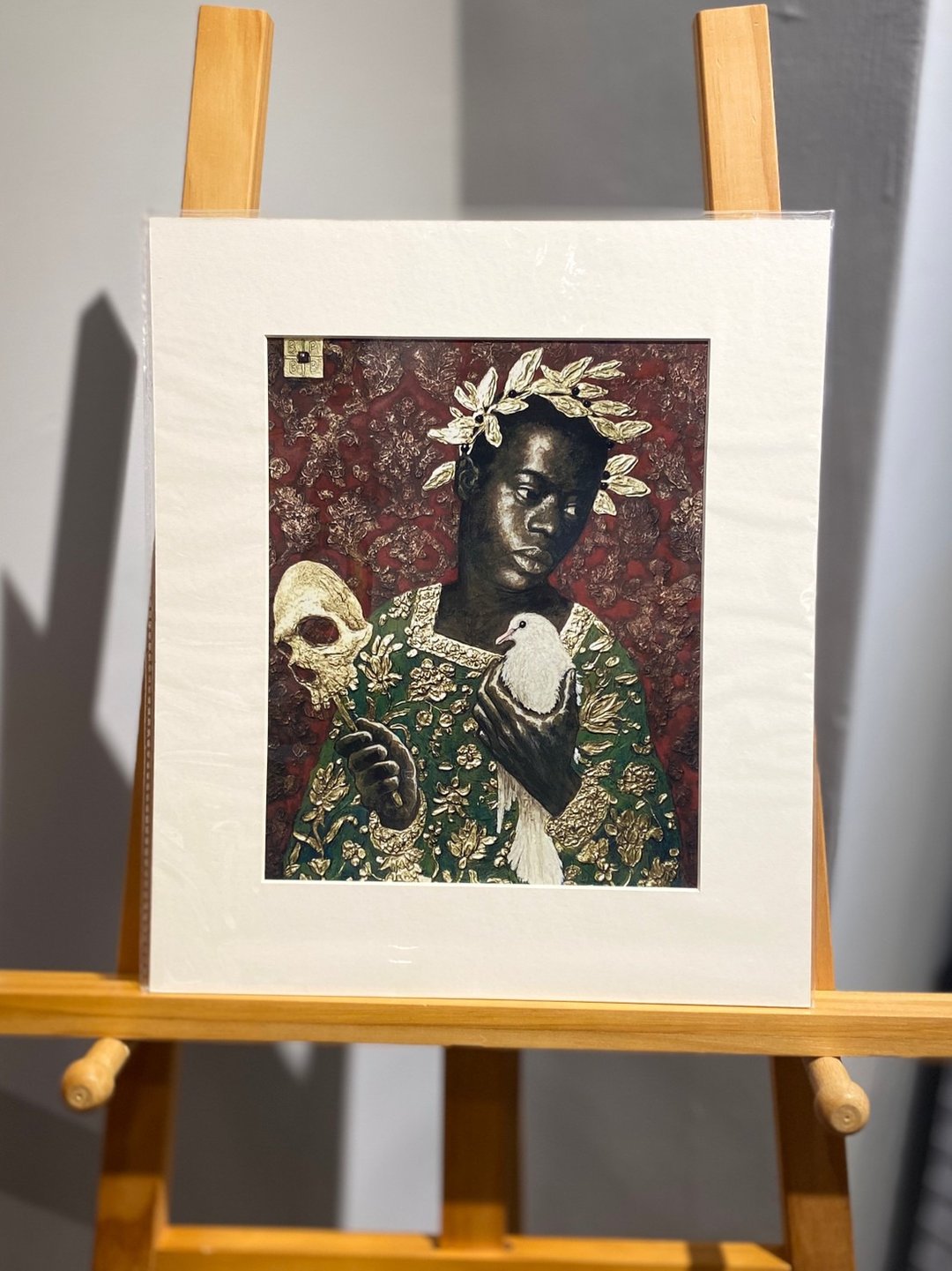 艺术家Bahman -勿忘人终有一死Memento Mori -艺术微喷画 - 海报/装饰画/版画 - 纸 金色
