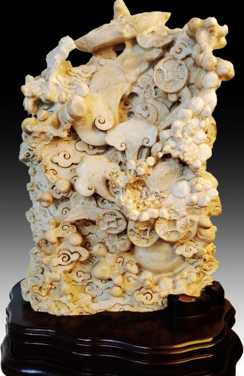 【镜花水月】 限量艺术龙宫舍利雕件 全球仅1尊 照见自性通达无碍 - 摆饰 - 石头 金色