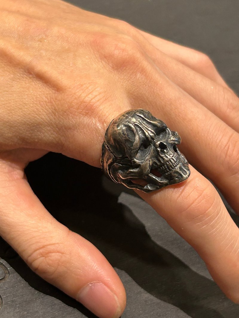 纯银悔髅戒 Regret Skull ring 骷髅 骷颅 - 戒指 - 纯银 银色