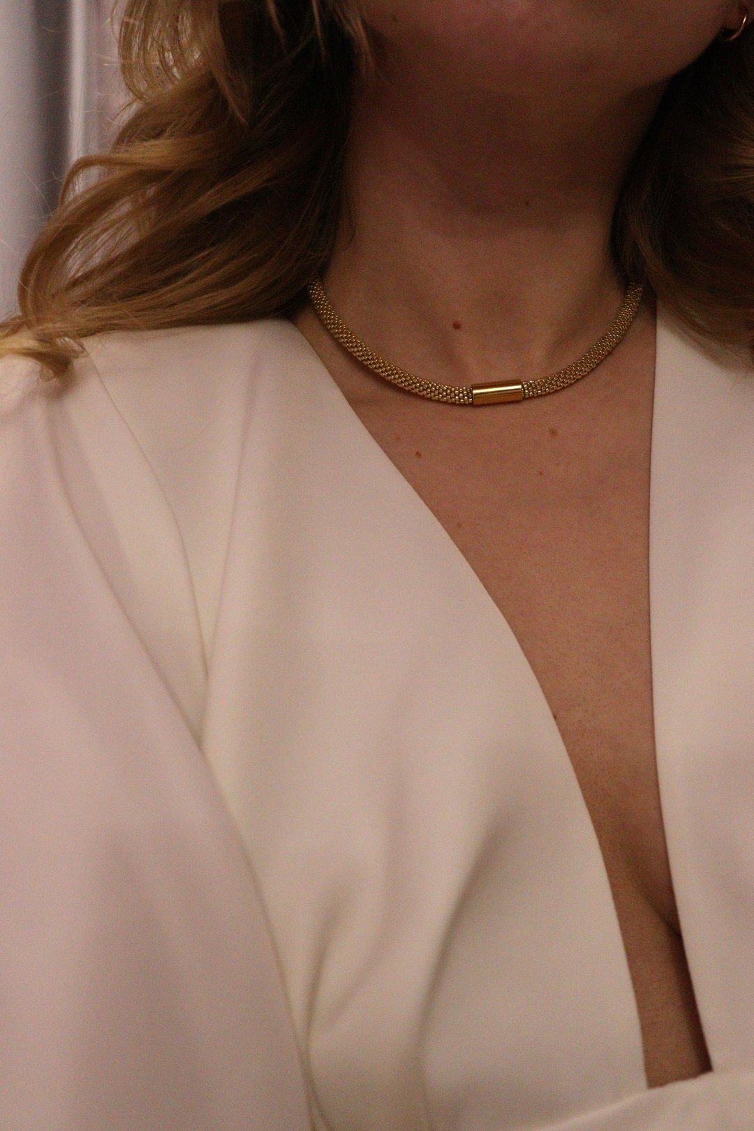 Beaded Choker Japanese Beads Bride Jewelry Gold Choker Glass Necklace - 项链 - 玻璃 金色