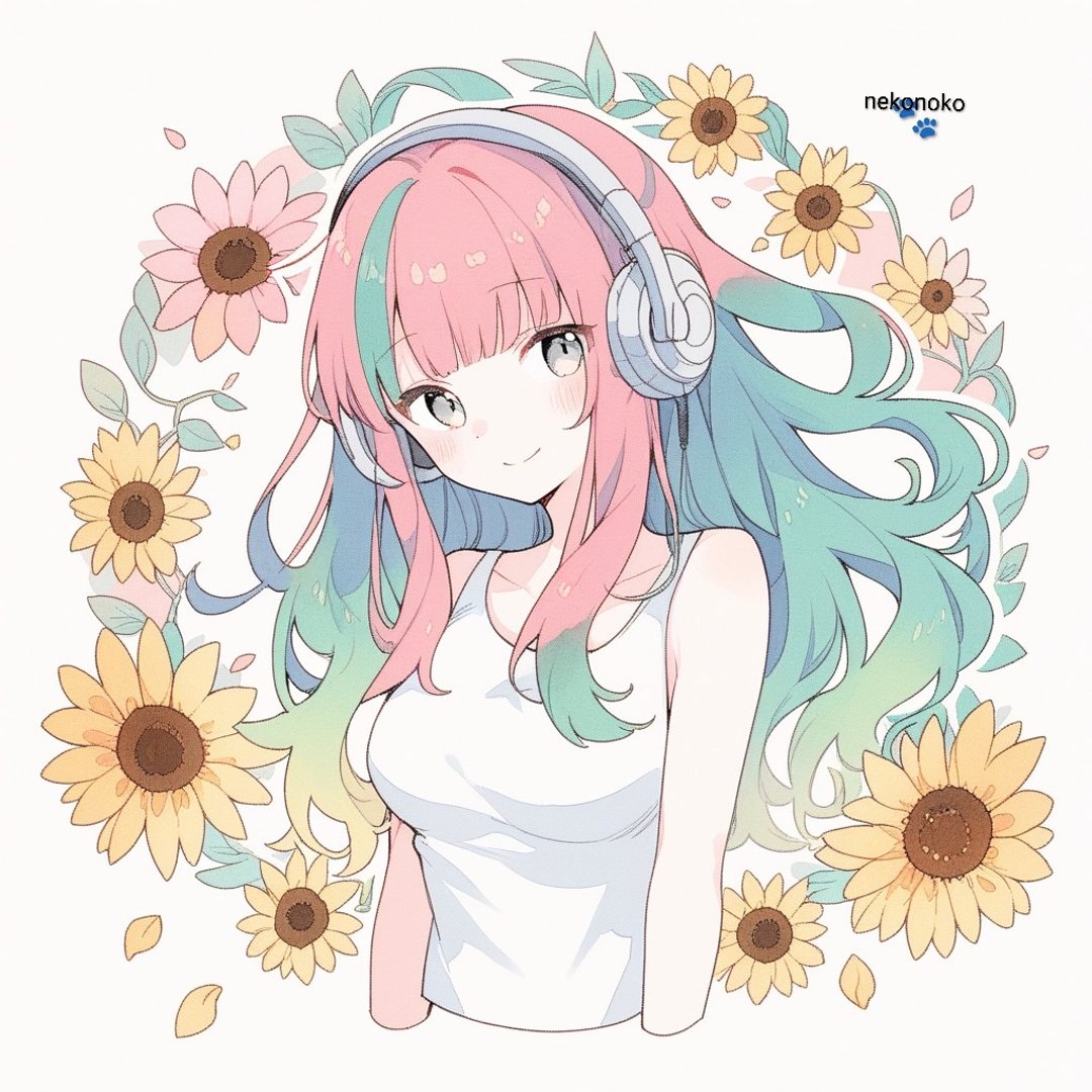 你与夏日声响 - 夏日里的向日葵 - 雏日和贴纸 伴你度过夏日声响 - 贴纸 - 纸 
