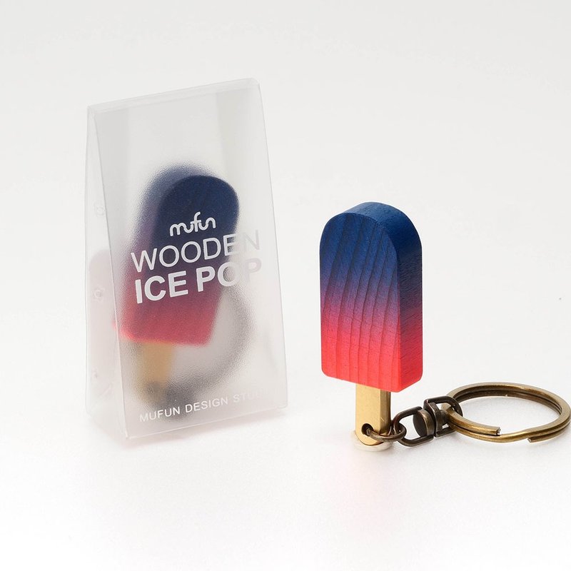 原木冰棒造型 ICE POP【星空莓果】钥匙圈 - 钥匙链/钥匙包 - 木头 