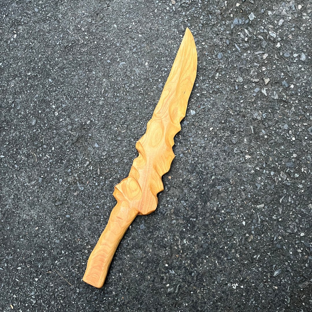 我贩剑　妖刀　活杀自在　短刀　手工木剑　艺术木刀　魔剑 - 摆饰 - 木头 红色
