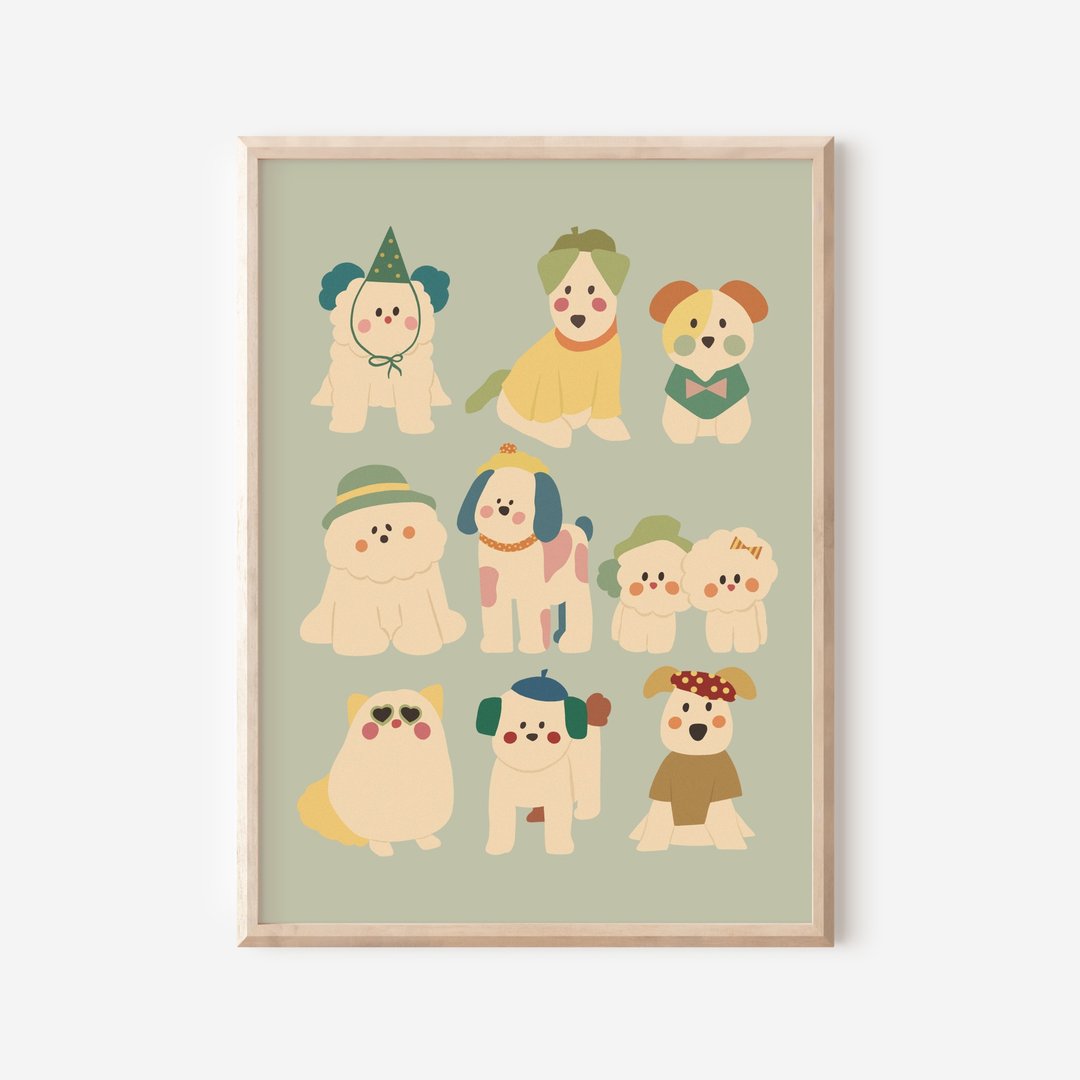 毛茸茸的朋友 - 数位下载幼儿园海报 - 电子手绘真人画像/绘画/插画 - 其他材质 