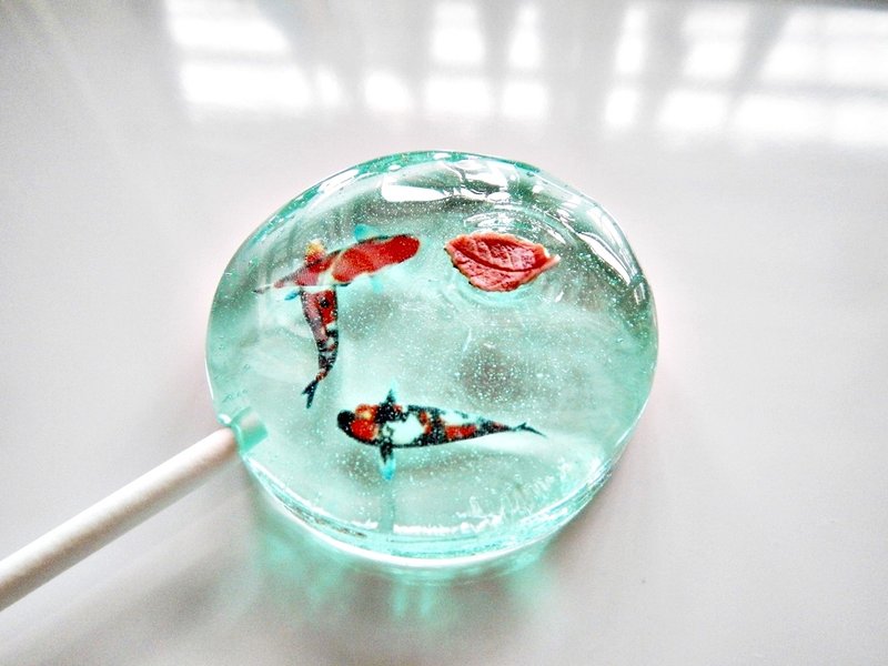 创意棒棒糖-戏水鲤鱼 - 零食/点心 - 新鲜食材 蓝色