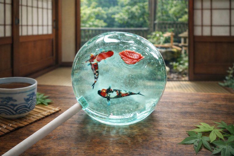 创意棒棒糖－水庭流锦 - 零食/点心 - 新鲜食材 蓝色