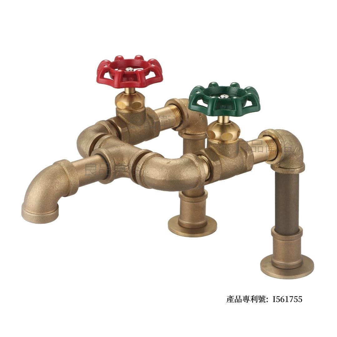 【人水良品卫浴】工业风积木冷热混合栓34-131 专利产品 台湾制造 - 卫浴用品 - 铜/黄铜 金色
