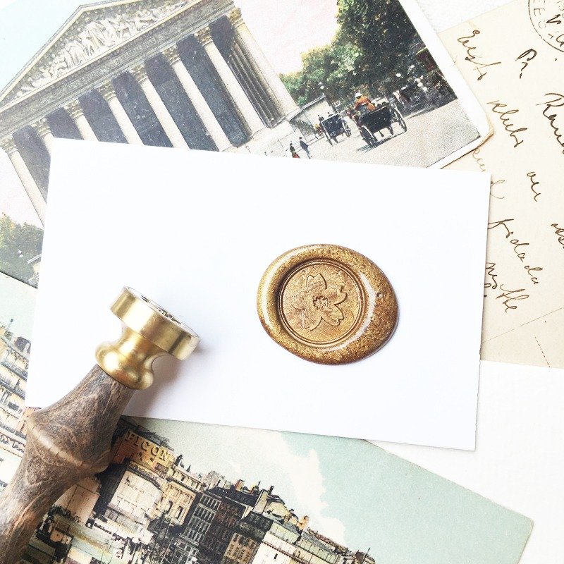 封蜡章组礼盒 | 樱花 - 印章/印台 - 其他金属 咖啡色