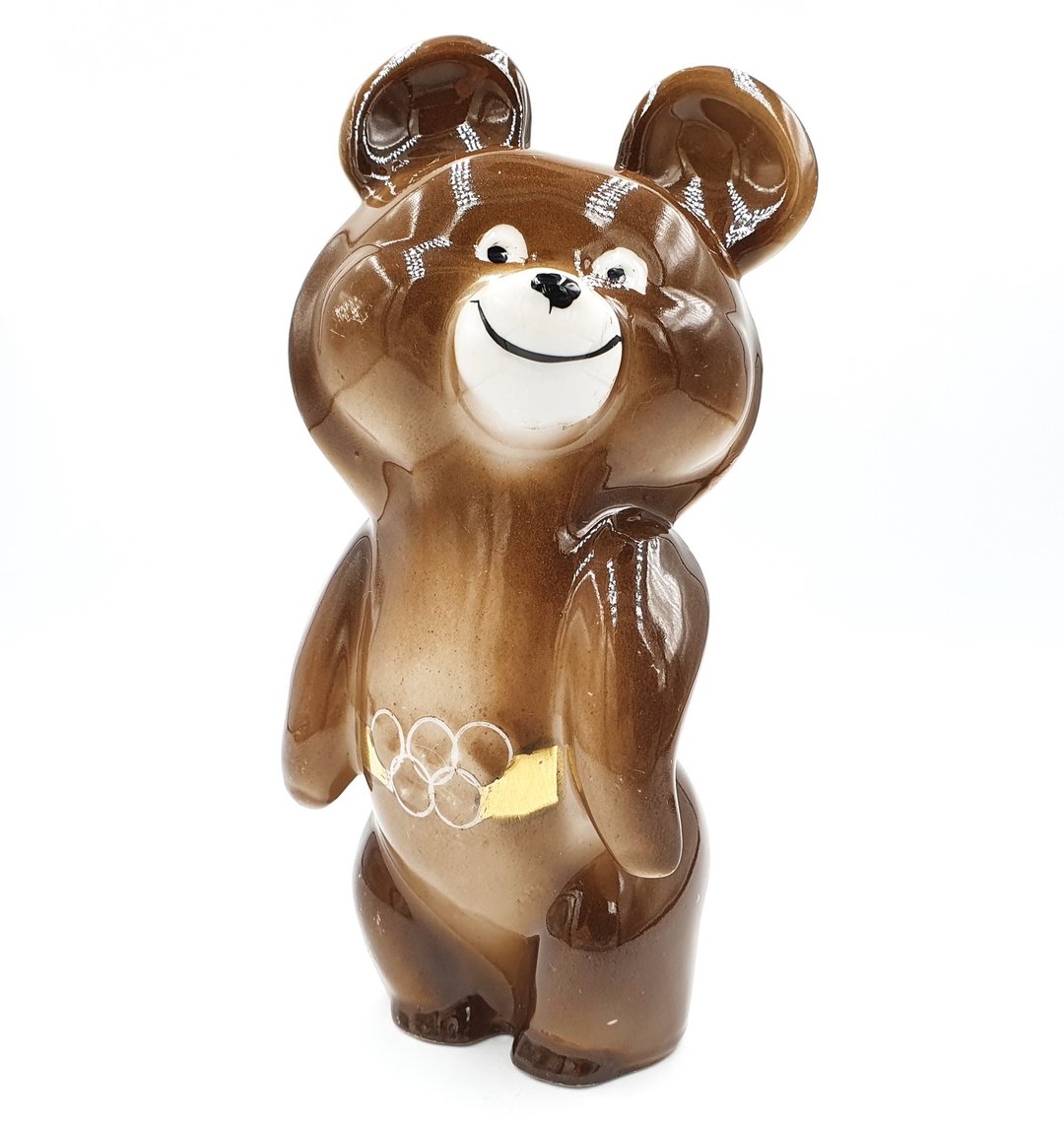 BEAR MISHA mascot Olympic Games in Moscow USSR 1980 CHAIKA - 摆饰 - 瓷 多色