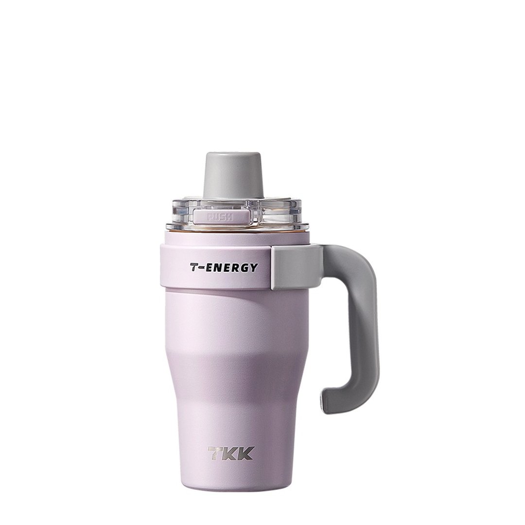 【TKK】T-One 弹盖冰坝杯 316不锈钢x陶瓷喷涂 800ML-风信紫 - 保温瓶/保温杯 - 不锈钢 紫色