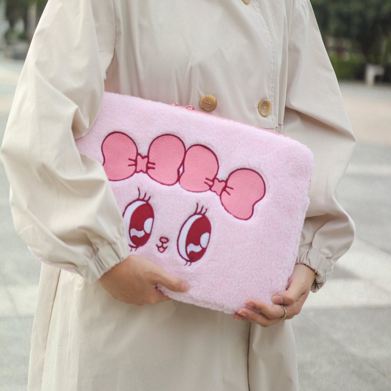 murmur 毛毛电脑包(14寸)│艾丝乐小兔 Esther bunny│笔电包 - 电脑包 - 聚酯纤维 粉红色