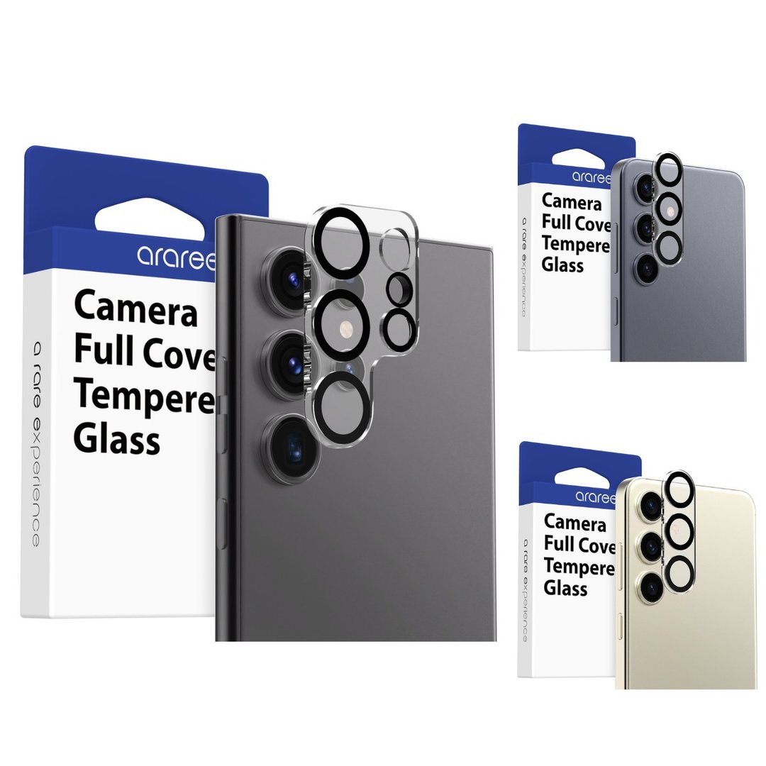 araree Core Camera 强化玻璃 全覆盖镜头保护贴 -Galaxy S24 Ser - 手机配件 - 琉璃 透明