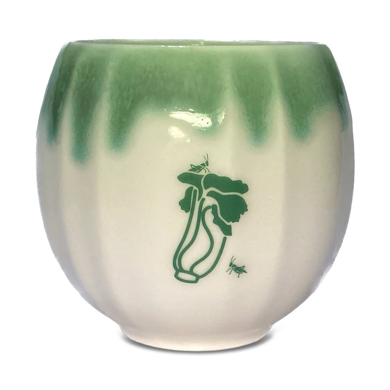 【She & Hers】翠玉白菜花开富贵杯 故宫联名系列 - 其他杯子 - 陶 绿色