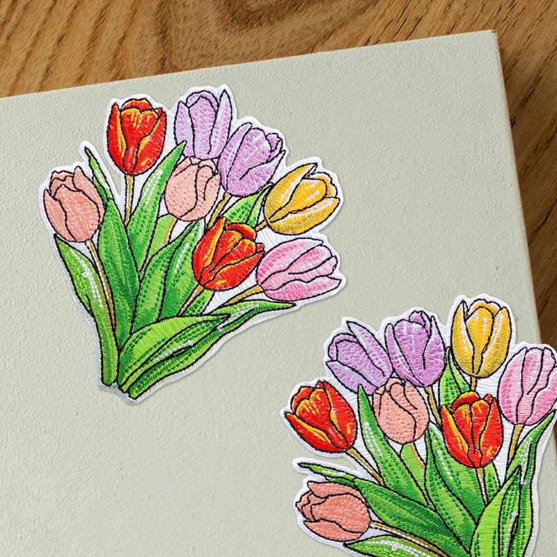 【刺绣布贴】Flower Series - Tulip 郁金香 - 其他 - 绣线 