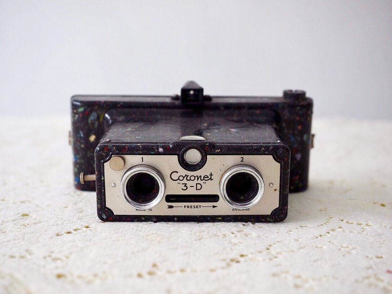 英国 Coronet #D古董双眼立体相机 - 相机 - 其他金属 