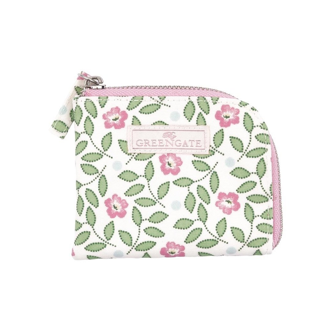 丹麦GreenGate Lotta white 小钱包/手机袋/化妆包/饰品收纳包 - 化妆包/杂物包 - 棉．麻 