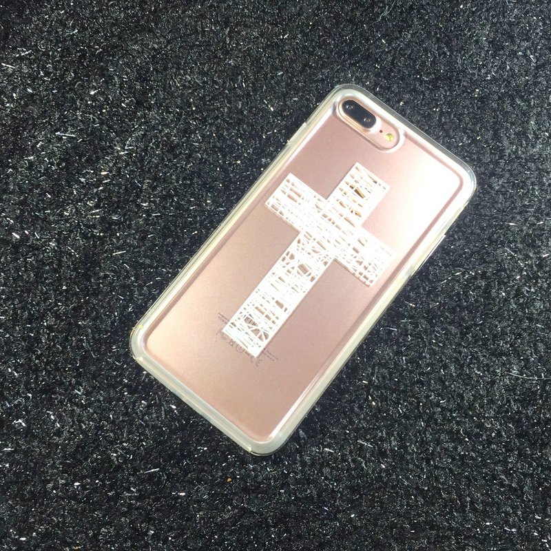 母亲节闺蜜手机壳 【手绘十字架】iPhone 8 Plus V20 R9s  - 手机壳/手机套 - 塑料 白色