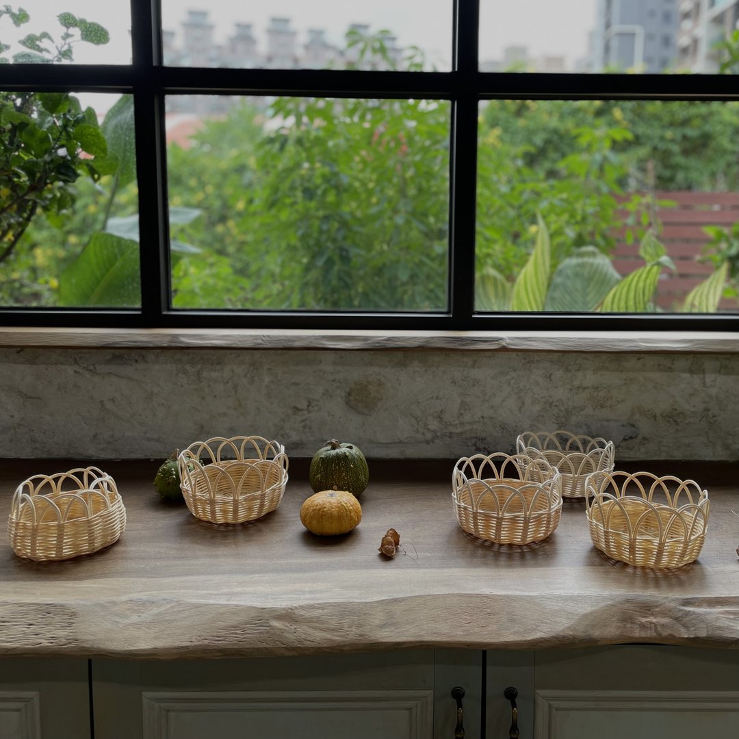 2022/3月4月 rattan weaving/藤编 初级课 D:花瓣藤篮 - 编织/羊毛毡/布艺 - 其他材质 