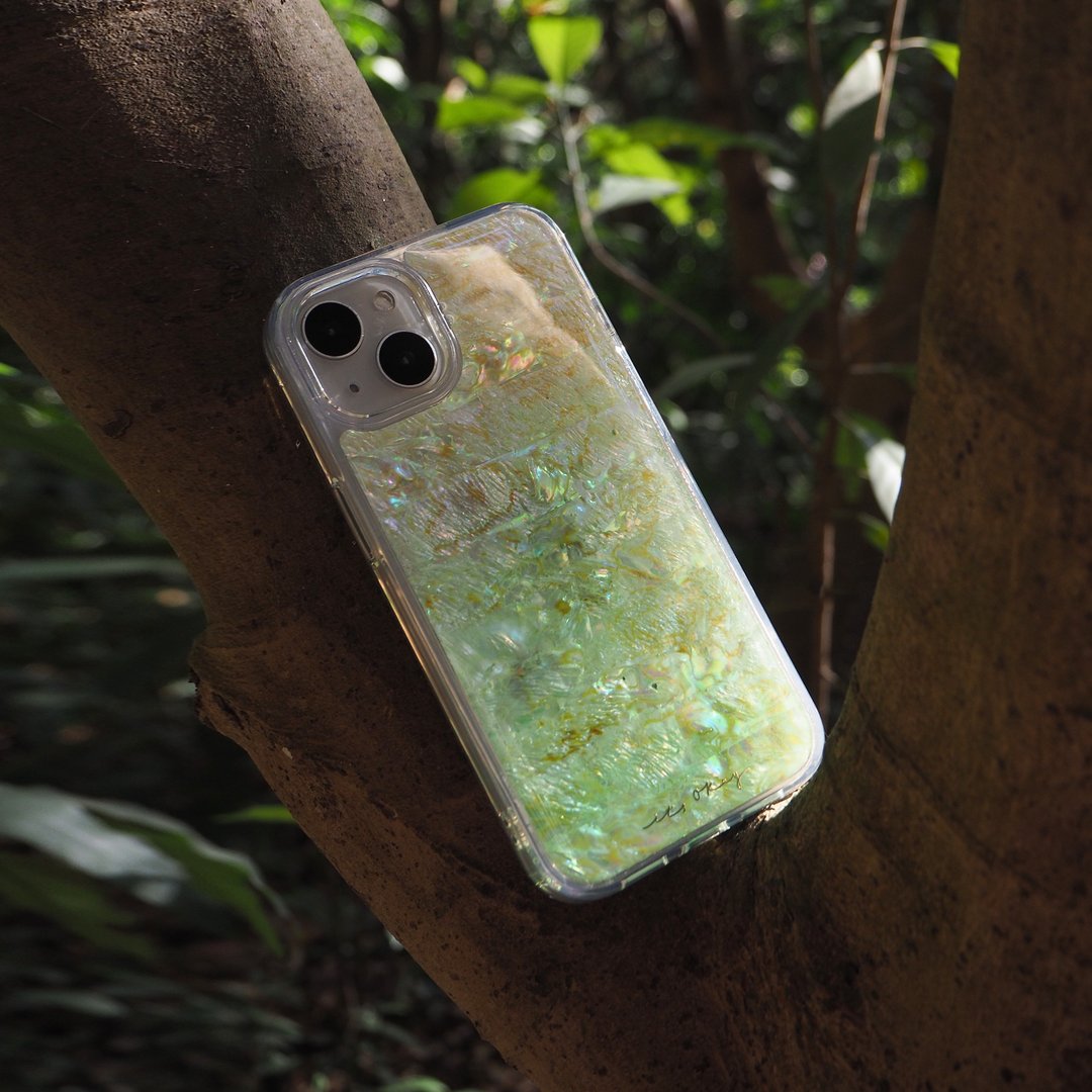 嫩绿新芽 天然真贝 iPhone 手机壳 匠人手工做 高品質 设计师 - 手机壳/手机套 - 贝壳 绿色