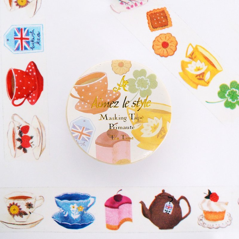Aimez le style纸胶带-午茶时光<A03461> - 纸胶带 - 纸 多色
