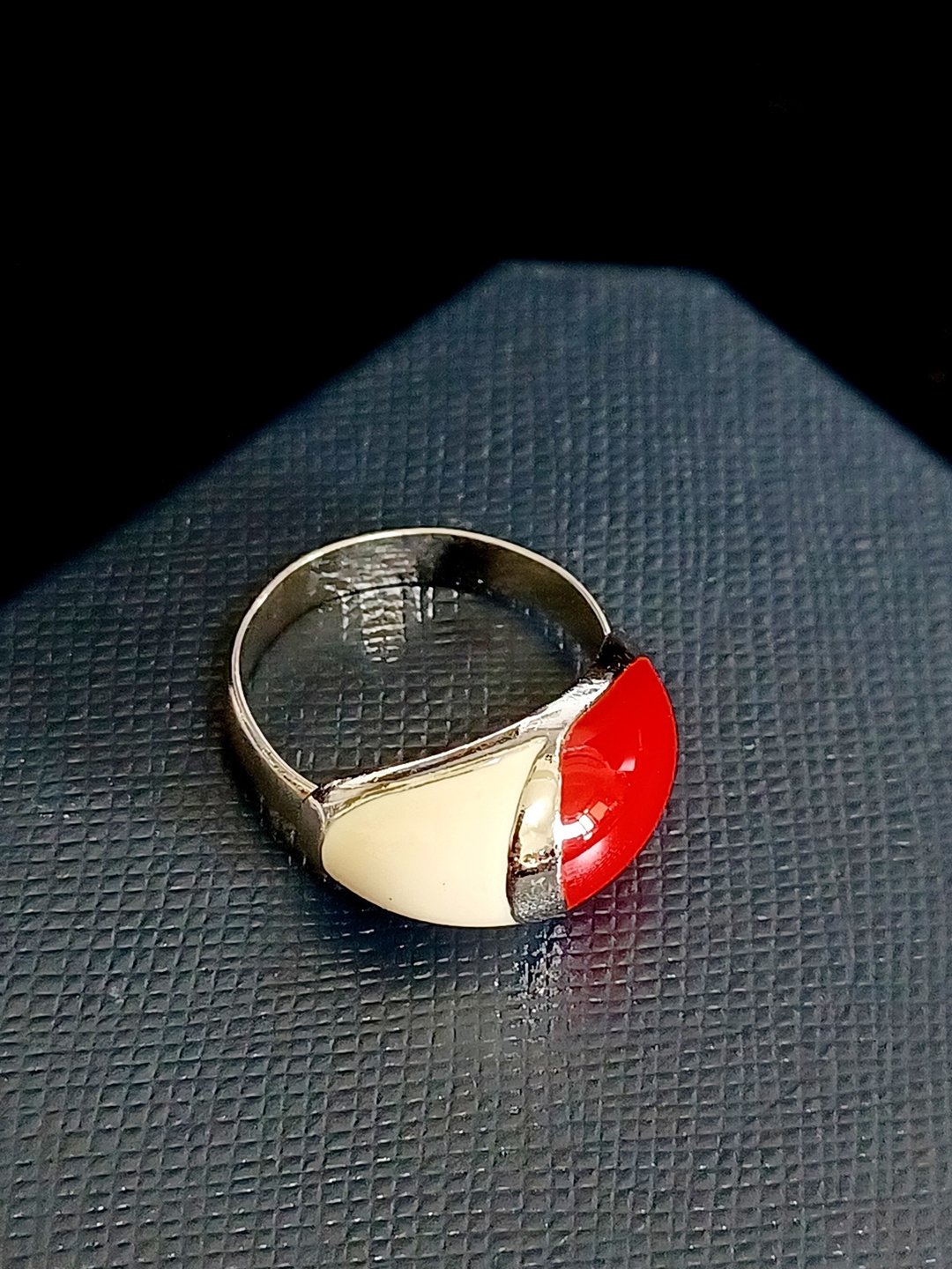 vintage jewelry 典雅简约双色珐琅 戒指 - 戒指 - 其他金属 