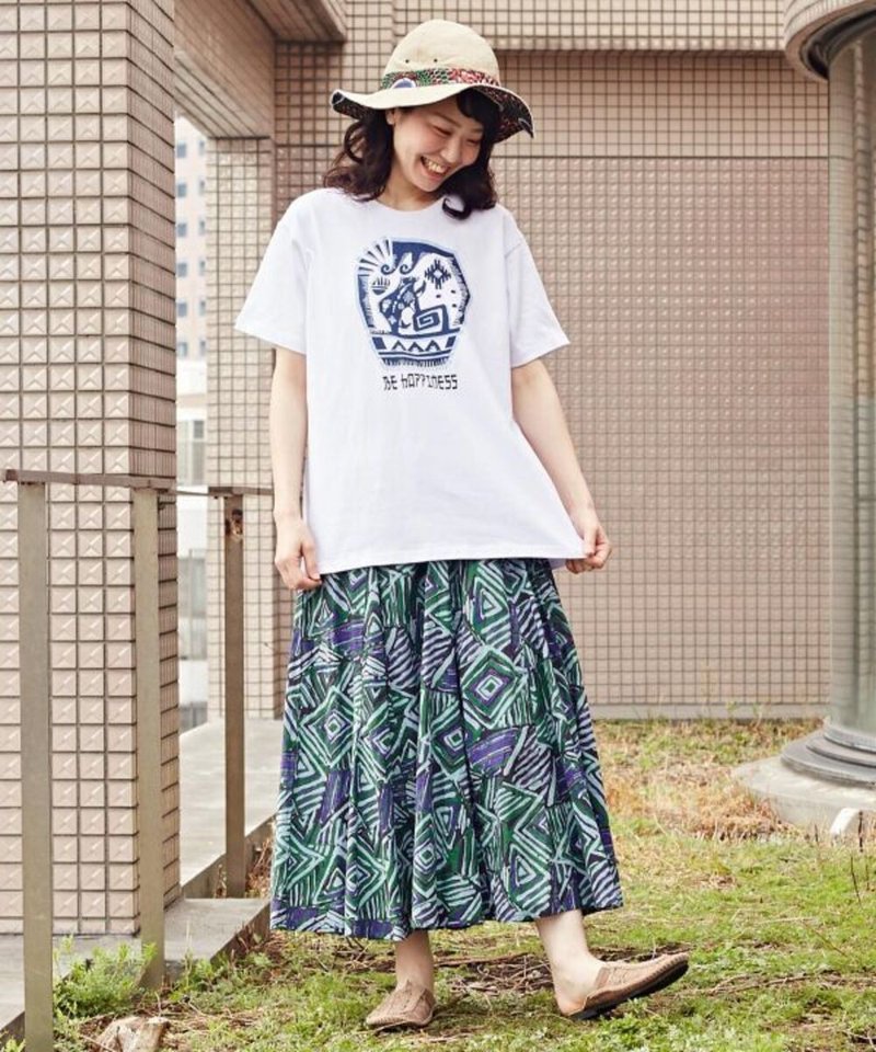 【热门预购】民族风非洲图腾菱形纹长裙 IAC-1219 (三色) - 裙子 - 其他材质 多色