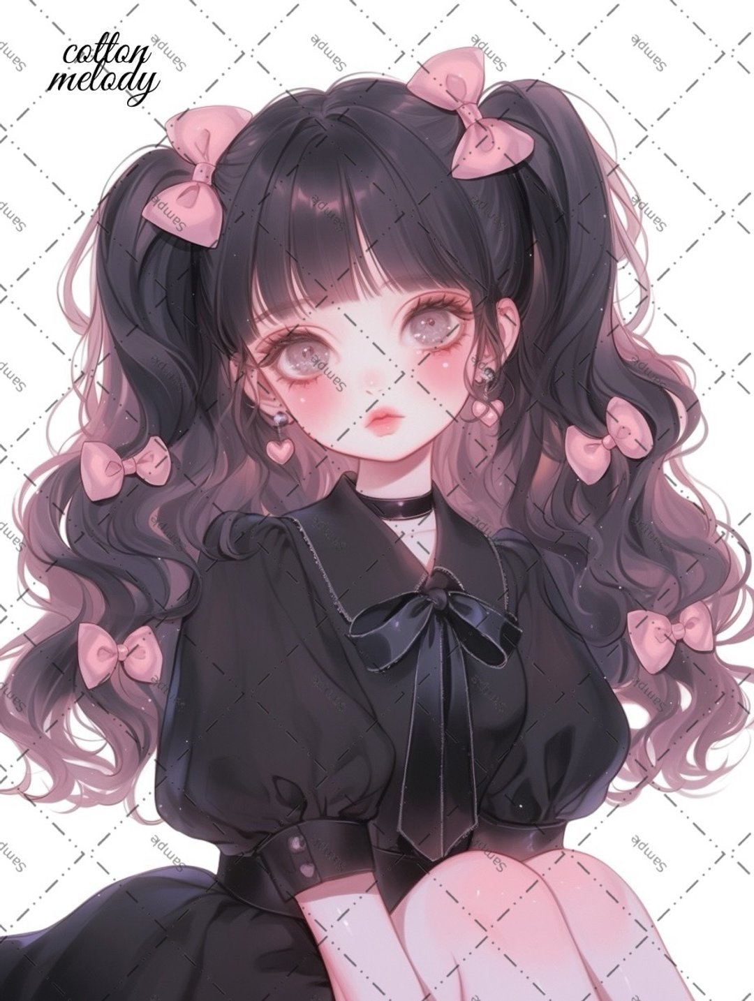 original sticker no.2081 人物贴纸 原创贴纸 原创人物贴纸 装饰贴纸 cotton melody - 贴纸 - 纸 