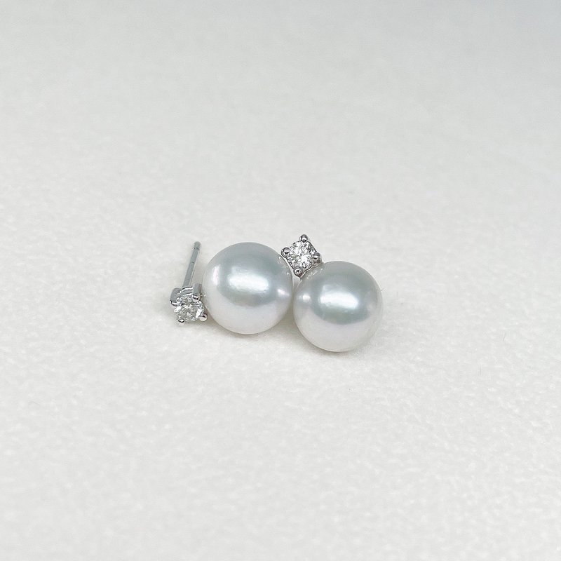 PJ.KR_18K经典简约款珍珠耳环 - 耳环/耳夹 - 珍珠 